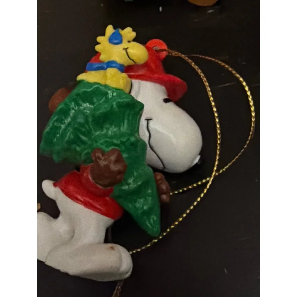 Peanuts‎ Christmas Ornaments 5 Featuring Snoopy & Charlie Brown Woodstock PVC